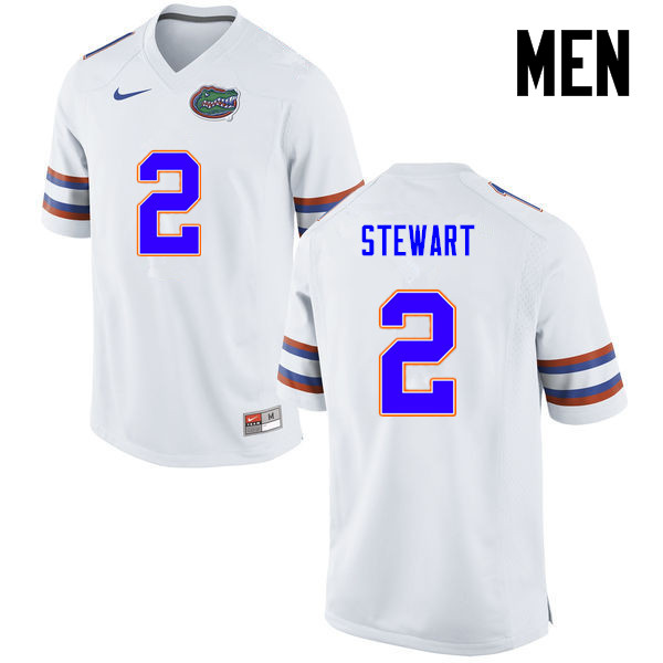 Men Florida Gators #2 Brad Stewart College Football Jerseys-White